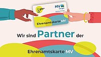 Grafik mit Hinweis: Wir sind Partner der Ehrenamtskarte MV.